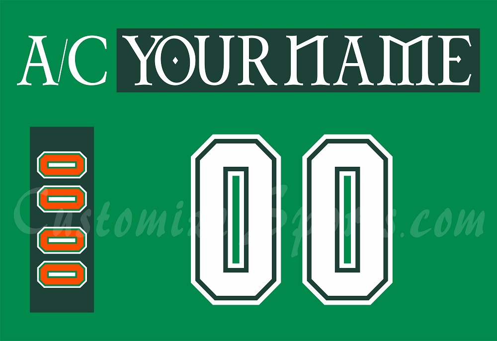 Indy Fuel Customized Number Kit for 2024 St Patrick's Day Jersey