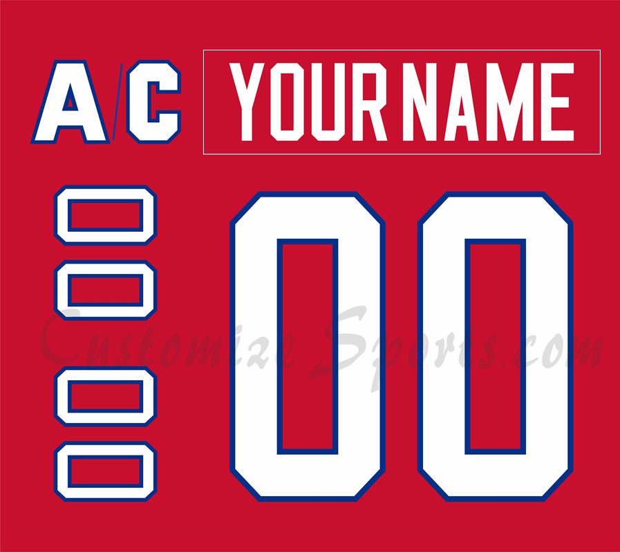 Montreal Canadiens Customized Number Kit For 1992-1997 Away Jersey