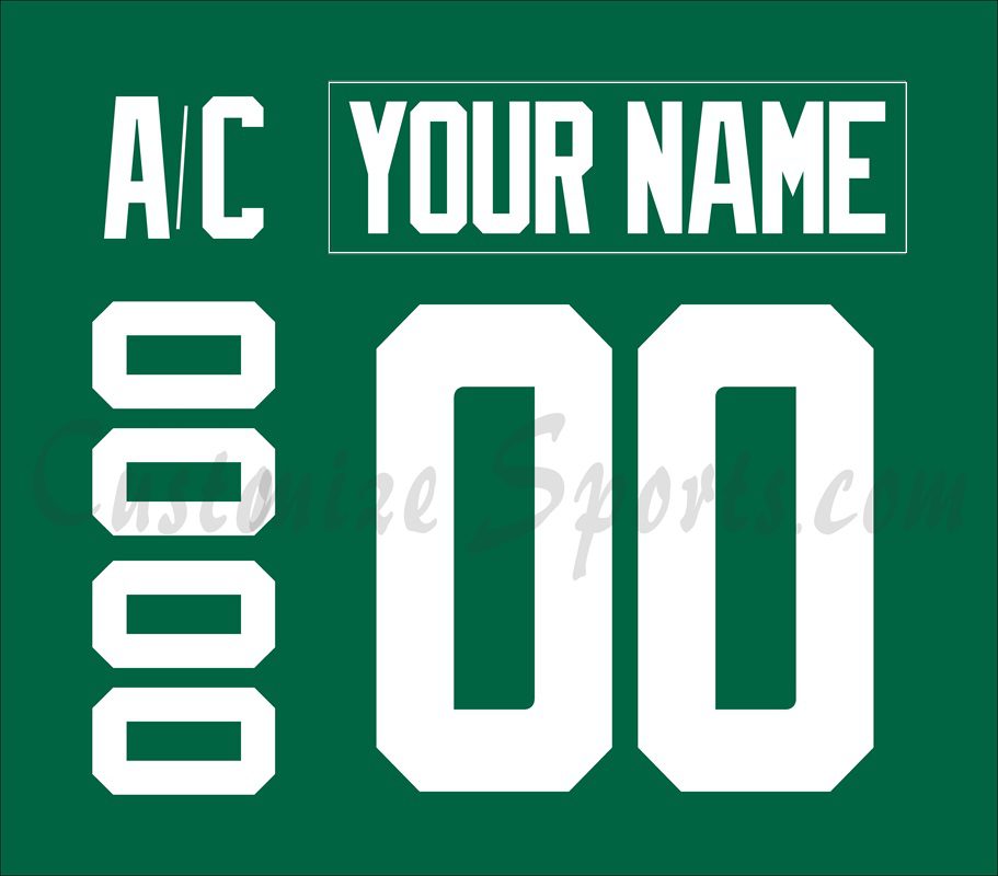 Dallas Stars Customized Number Kit For 2023-Present Home Jersey