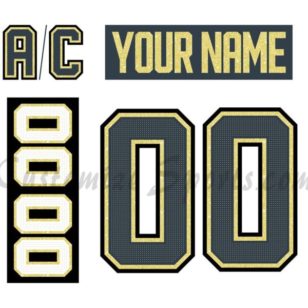 Henderson Silver Knights Customized Number Kit for 2021-Present Away Jersey