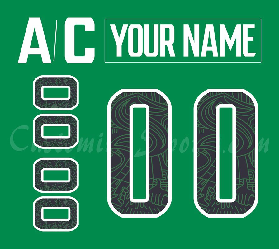 Seattle Kraken Customized Number Kit For 2022 St Patrick's Day Jersey