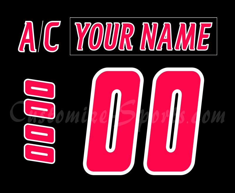 Springfield Thunderbirds Customized Number Kit for 2023-2024 Pink in the Rink jersey