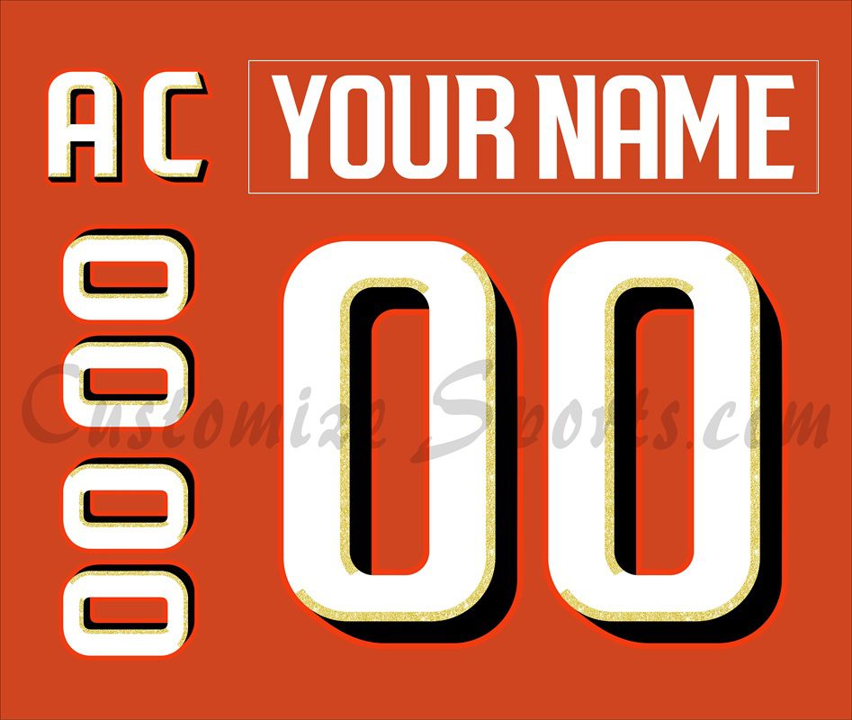 Anaheim Ducks Customized Number Kit for 2024-Present Home Jersey