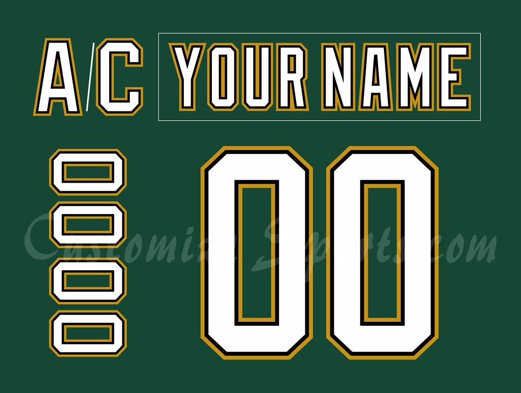 Dallas Stars Customized Number Kit For 2023-2024 30th Anniversary Jersey