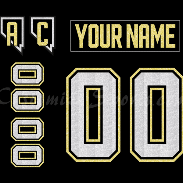 Henderson Silver Knights Customized Number Kit for 2023-Present 3rd Jersey