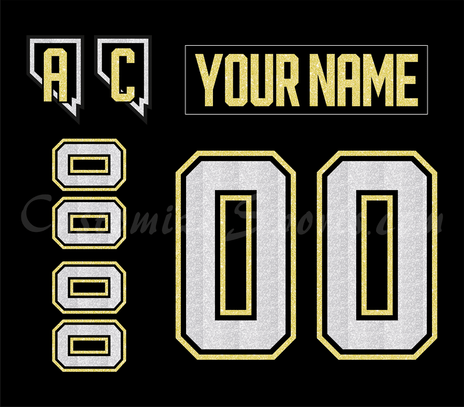 Henderson Silver Knights Customized Number Kit for 2023-Present 3rd Jersey