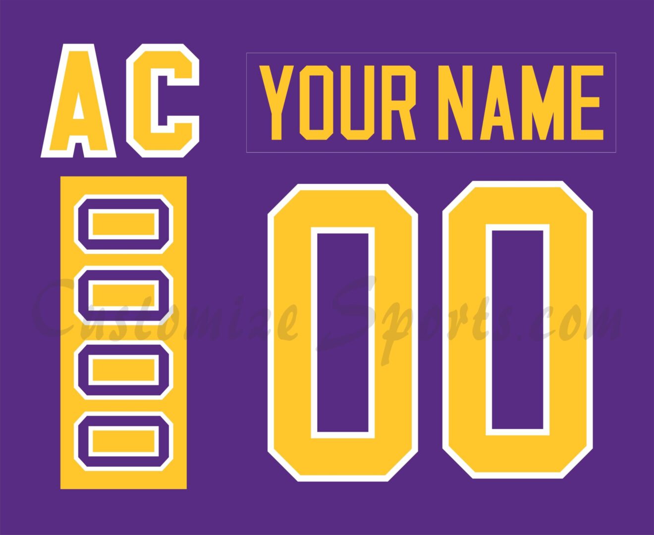 Los Angeles Kings Customized Number Kit For 1986-1988 Away Jersey