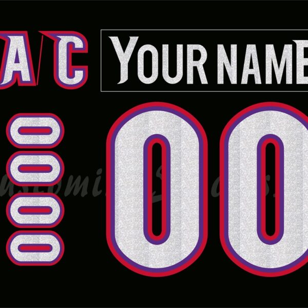 Lowell Lock Monsters Customized Number Kit for 1998-2002 Black Jersey