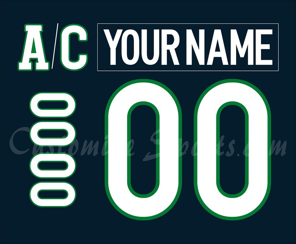 Maine Mariners Customized Number Kit for 2018-2021 Home Jersey