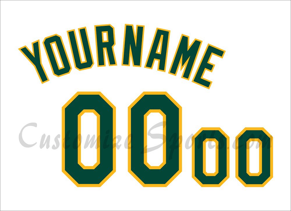 Baseball Oakland Athletics Customized Number Kit for 2021-Present Home Jersey