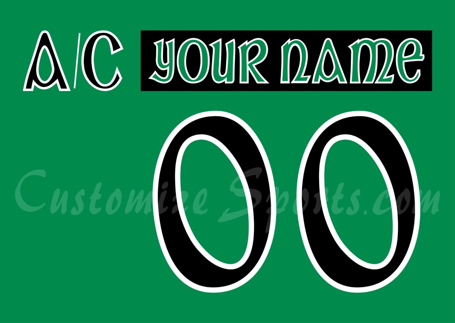 San Jose Sharks Customized Number Kit For 2013 St Patrick's Day Jersey