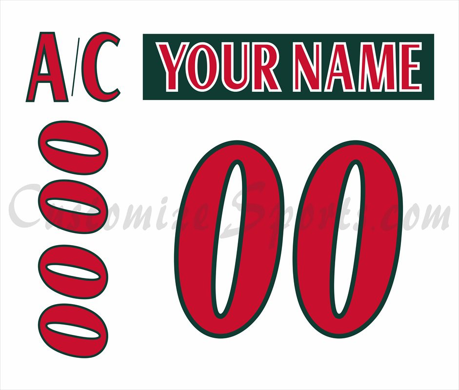 Arizona Coyotes Customized Number Kit For 2023 Christmas Jersey