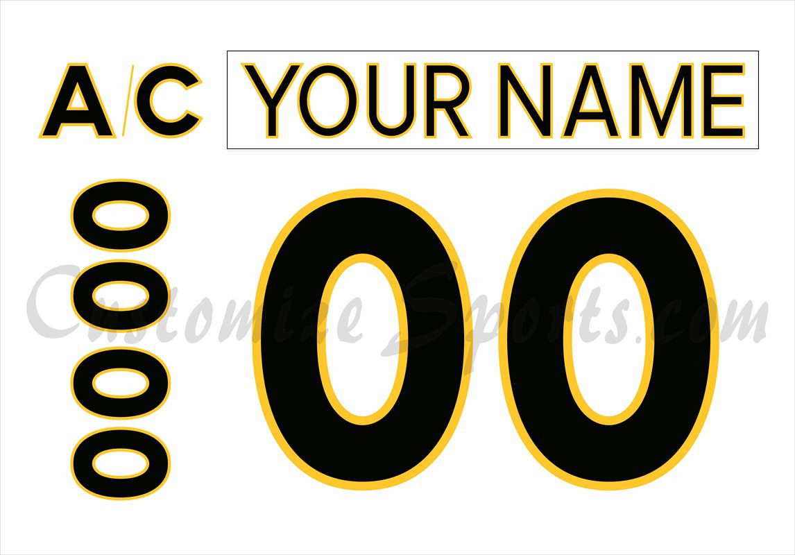 NCAA Colorado College Tigers Customized Number Kit for 2022-2023 Away Hockey Jersey