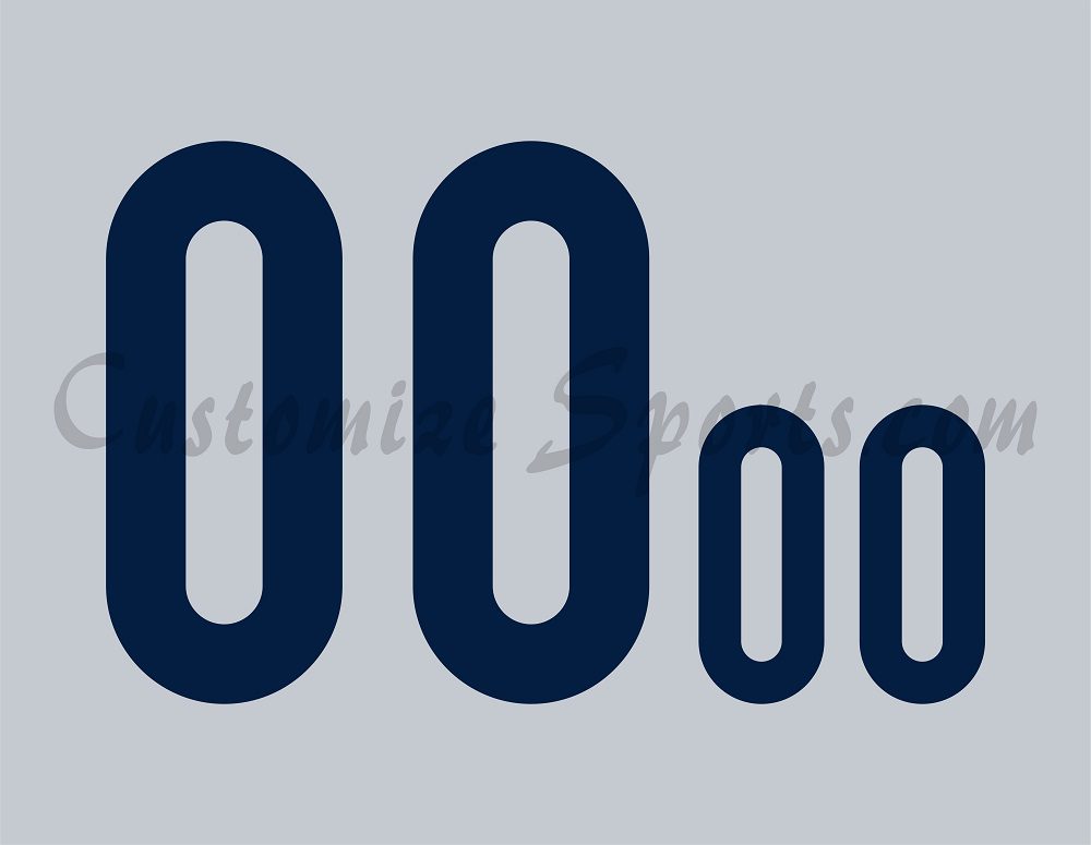 Everett AquaSox Customized Number Kit for 2017-Present Road Jersey