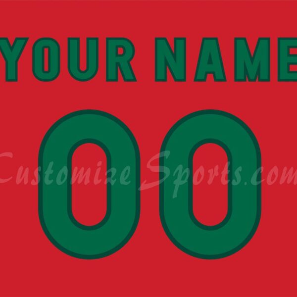 Team Mexico Customized Number Kit for 2023 Red Jersey