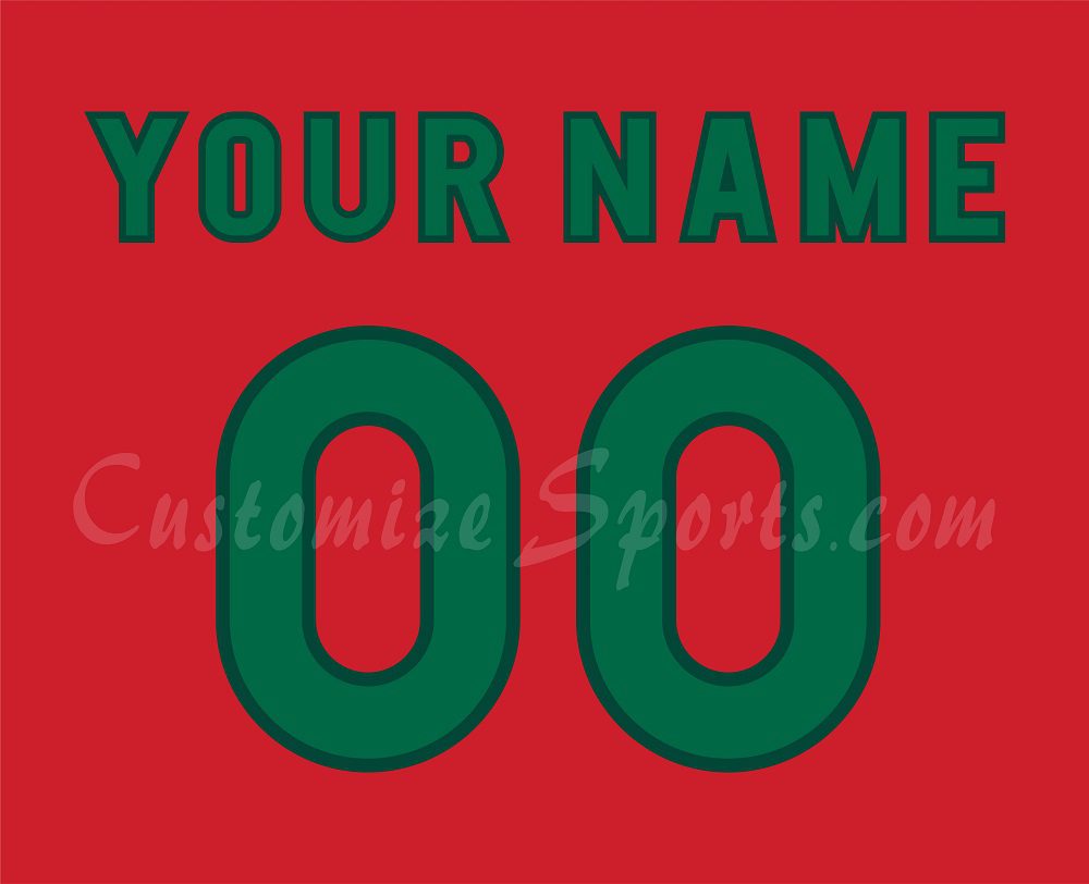 Team Mexico Customized Number Kit for 2023 Red Jersey