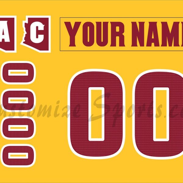 NCAA Arizona State Sun Devils Customized Number Kit For 2019-Present Gold Heritage Hockey Jersey