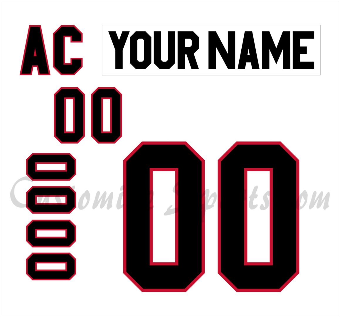 Huntsville Havoc Customized Number Kit for 2019-2021 White Jersey