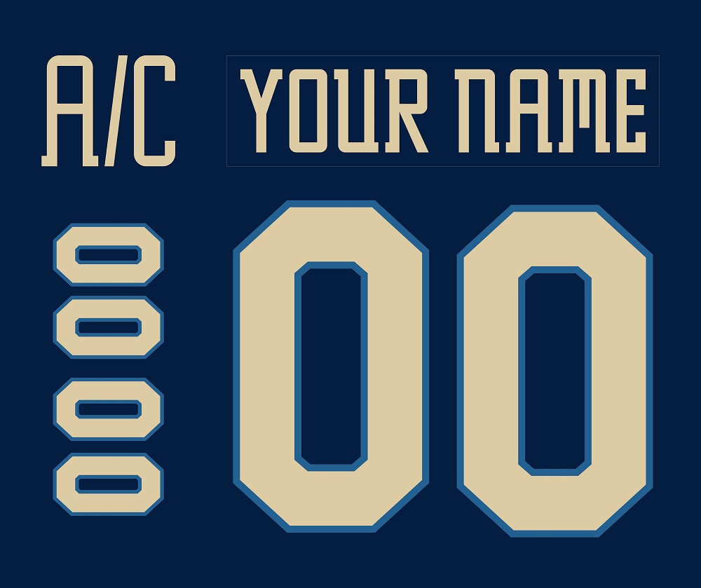 Langley Rivermen Customized Number Kit For 2018-2023 Blue Jersey