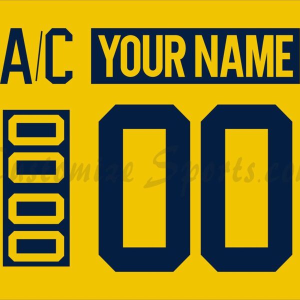 NCAA Michigan Wolverines Customized Number Kit 2013-2014 3rd Hockey Jersey