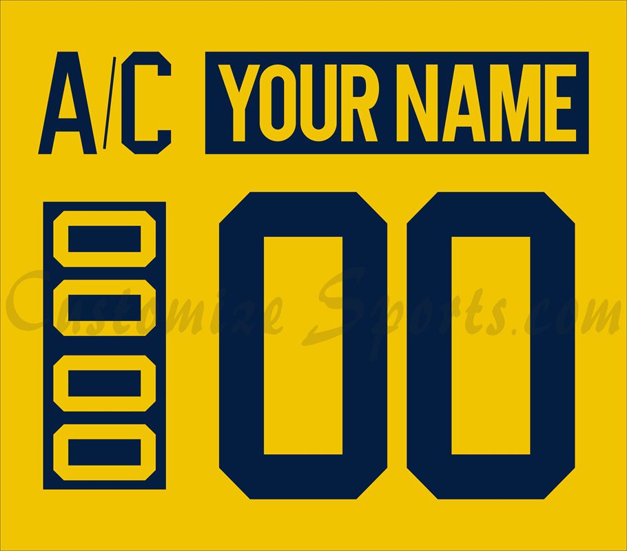 NCAA Michigan Wolverines Customized Number Kit 2013-2014 3rd Hockey Jersey