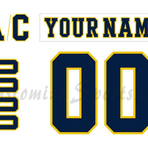 NCAA Michigan Wolverines Customized Number Kit 2018-2019 Home Hockey Jersey