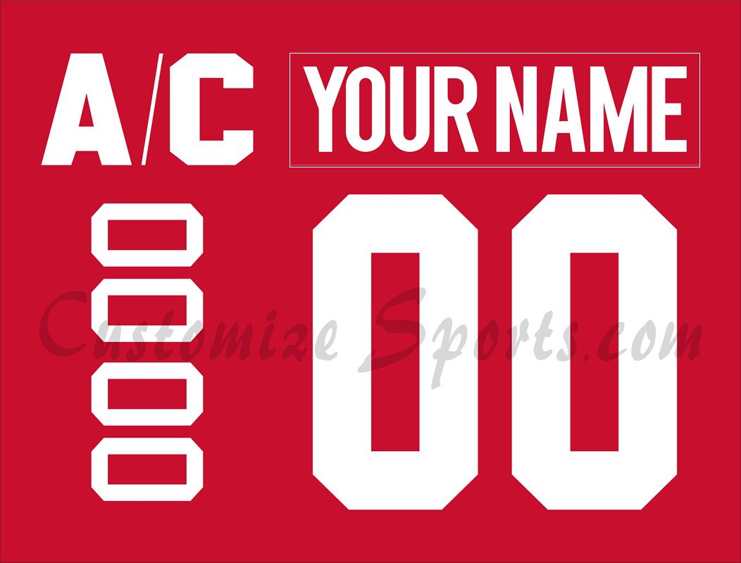 Montreal Canadiens Customized Number Kit For 100th Anniversary Jersey