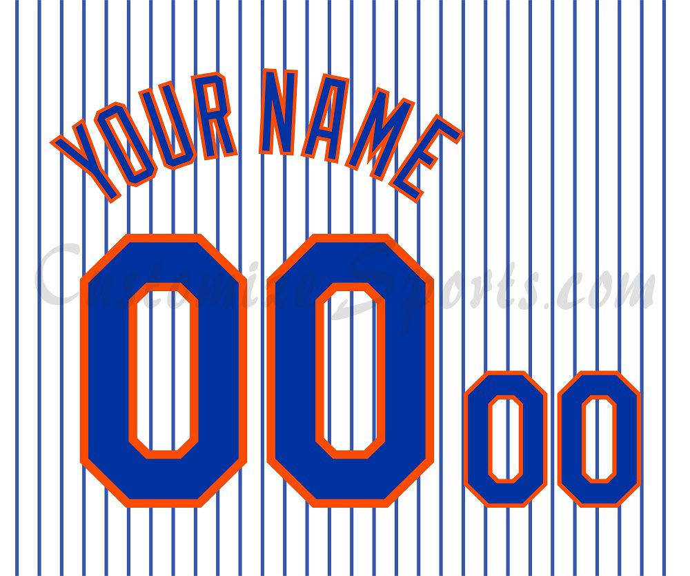 Baseball New York Mets Customized Number Kit for 2024 Home Jersey