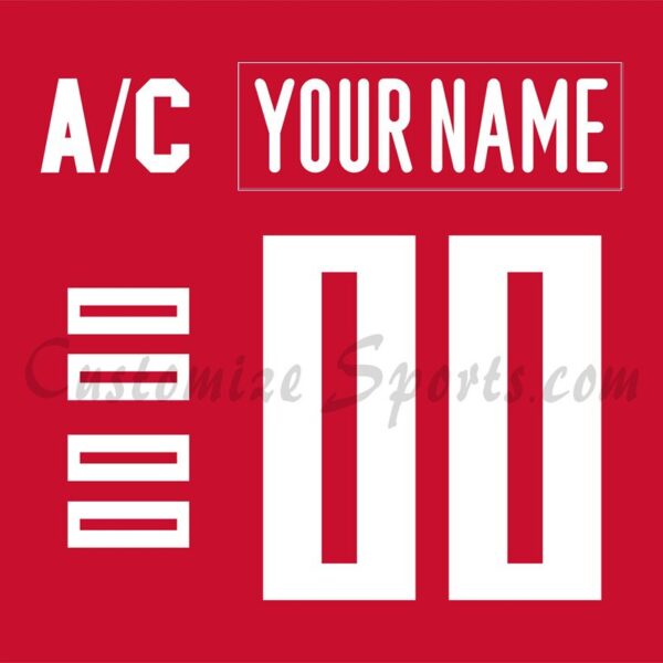 IIHF Team Russia Customized Number Kit for 2006-2007 Red Hockey Jersey