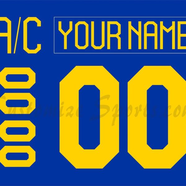 IIHF Team Sweden Customized Number Kit for 2023-Present Away Hockey Jersey