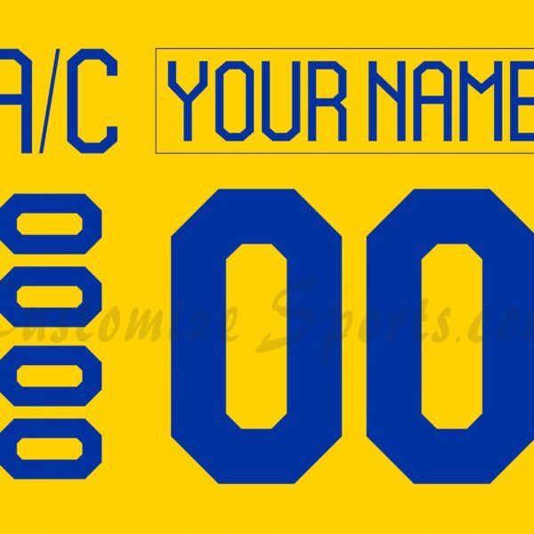 IIHF Team Sweden Customized Number Kit for 2023-Present Home Hockey Jersey