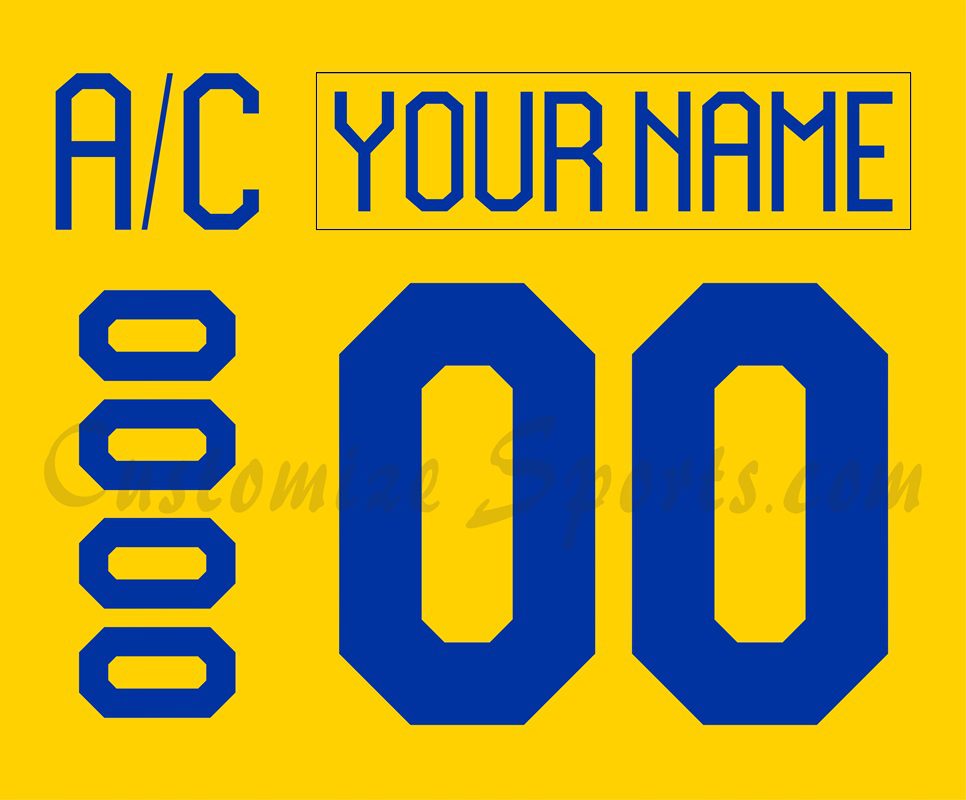 IIHF Team Sweden Customized Number Kit for 2023-Present Home Hockey Jersey