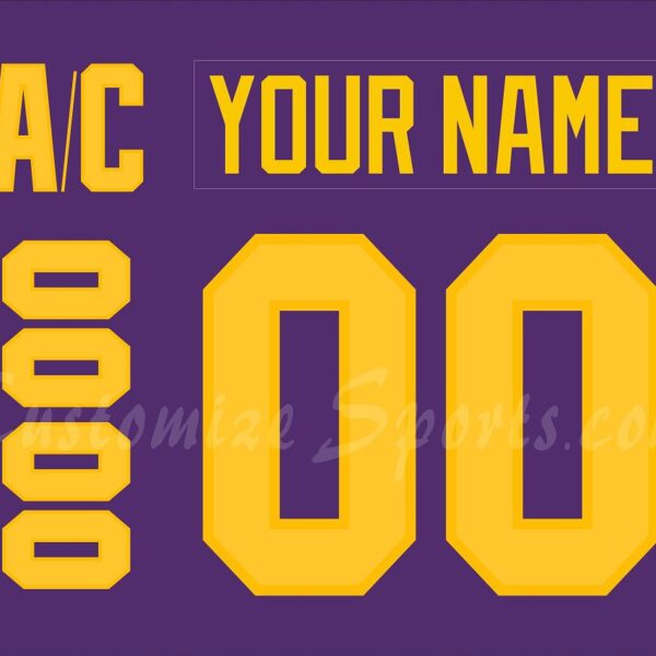 NCAA Minnesota State Mavericks Customized Number Kit For 2018-Present Away Hockey Jersey