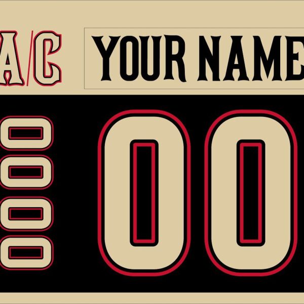 Rockford IceHogs Customized Number Kit For 2014-2015 3rd Jersey