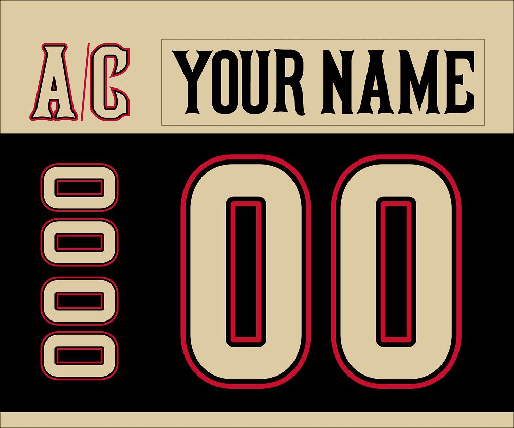 Rockford IceHogs Customized Number Kit For 2014-2015 3rd Jersey