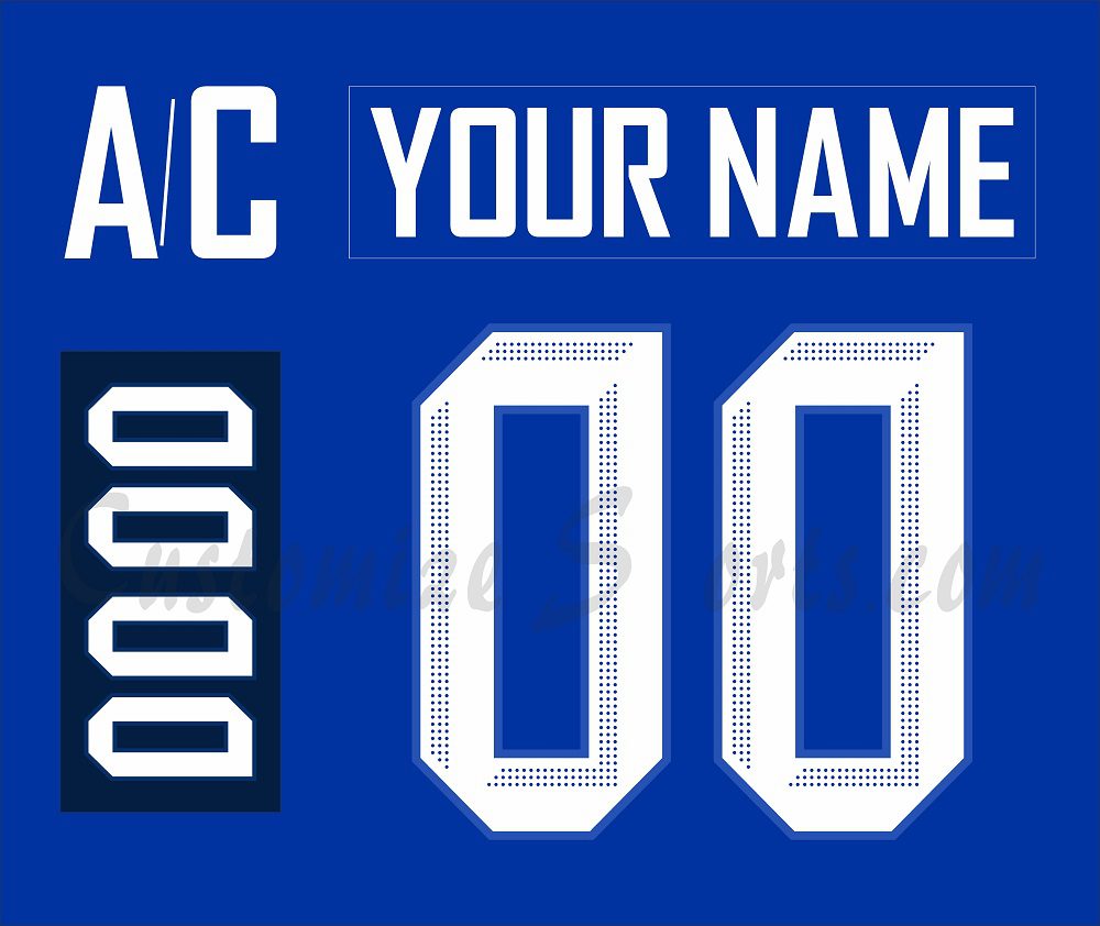 IIHF Team Finland Customized Number Kit for 2018-2020 Blue Hockey Jersey