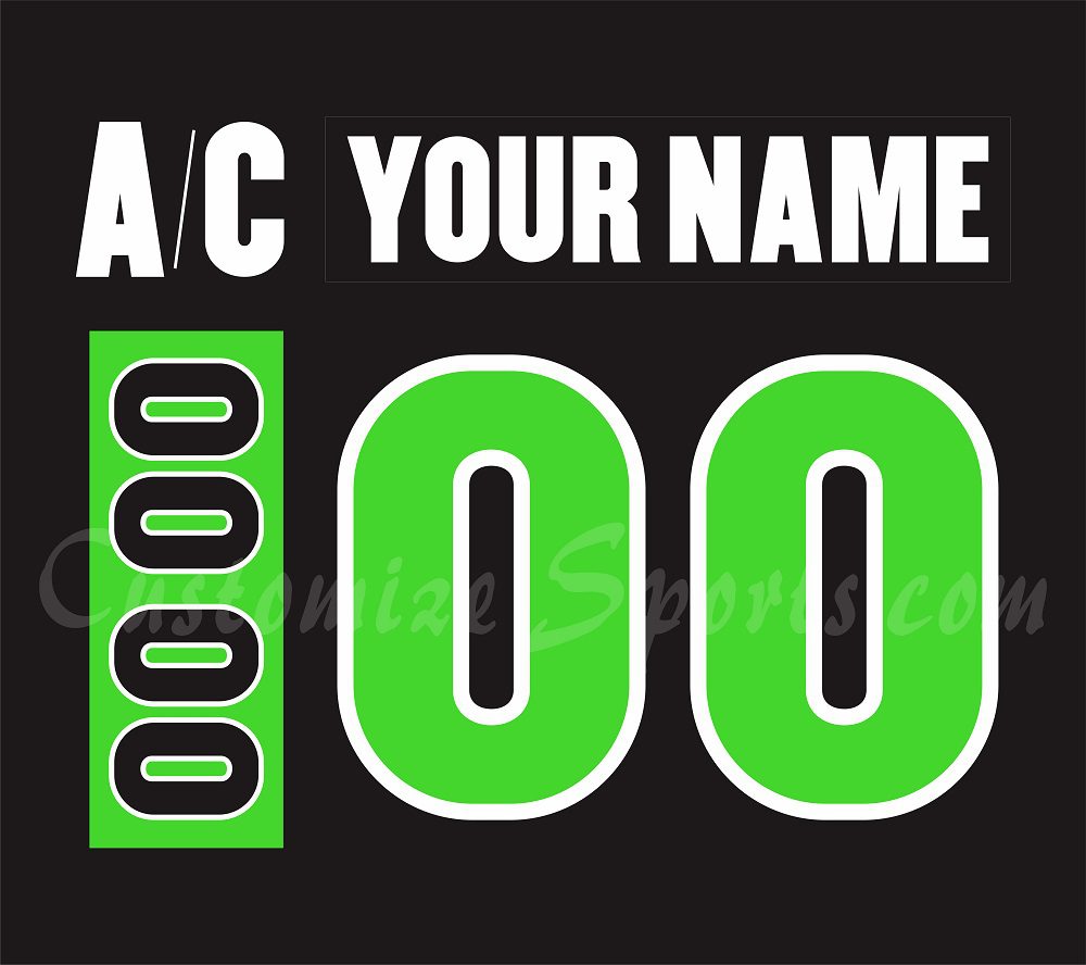 Tulsa Oilers Customized Number Kit for 2023-2024 Muscogee Nation Night Hockey Jersey