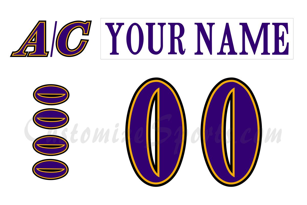 New Orleans Brass Customized Number Kit for 1997-2000 White Jersey