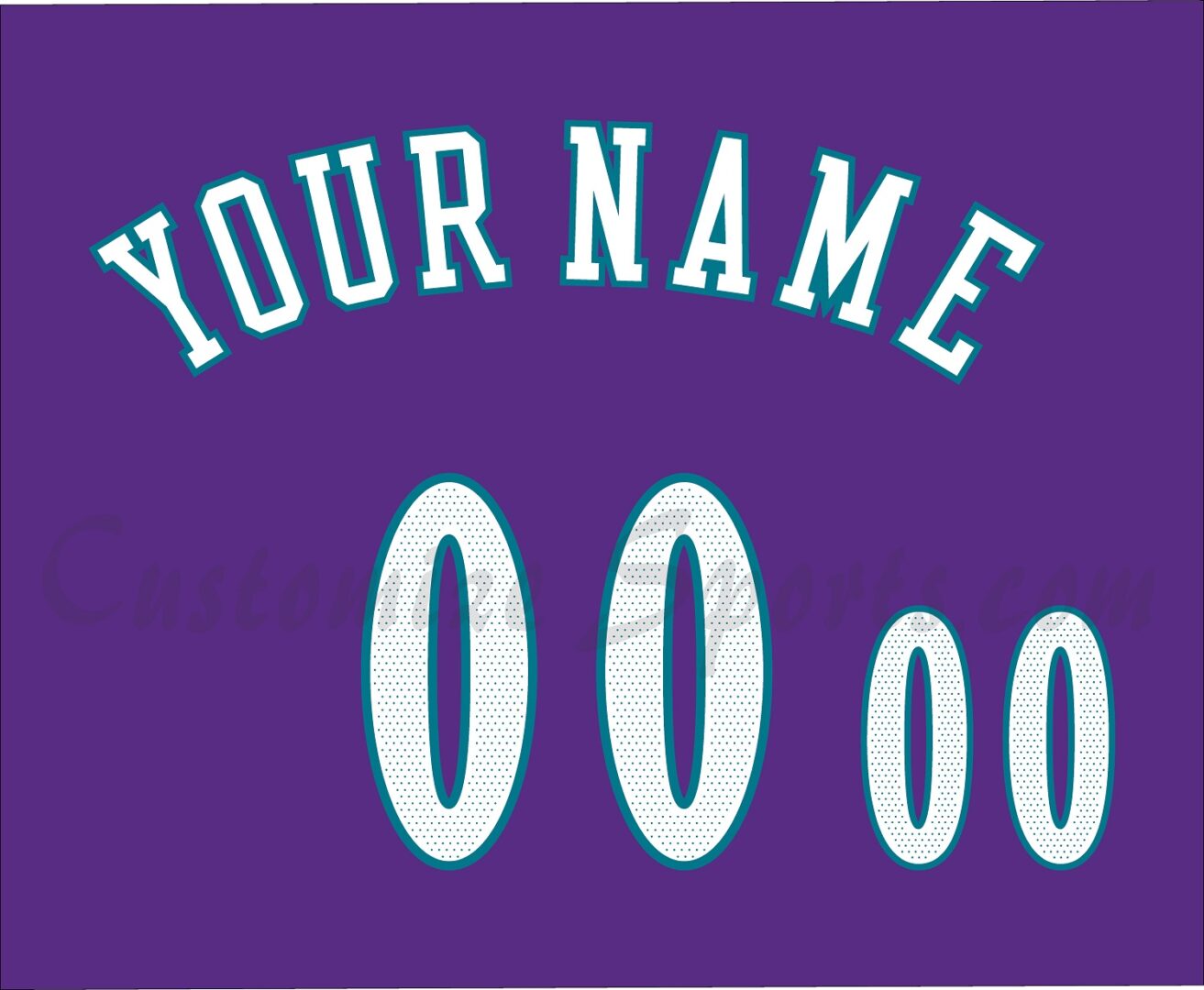 Basketball Charlotte Hornets Customized Number For Kit 1994-1996 Alt Jersey