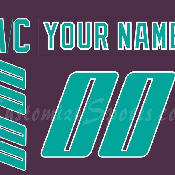 Detroit Vipers Customized Number Kit for 1994-1996 Away Jersey