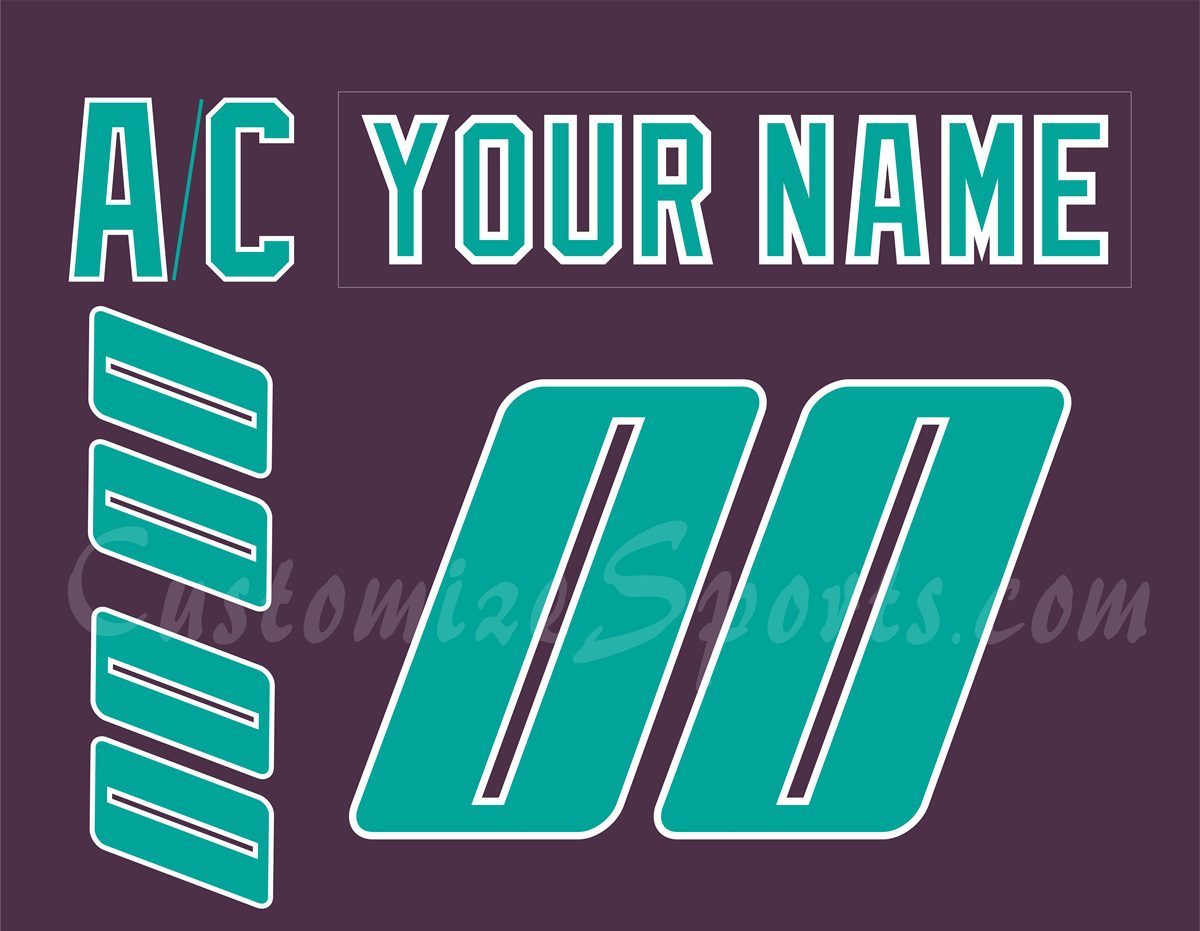 Detroit Vipers Customized Number Kit for 1994-1996 Away Jersey