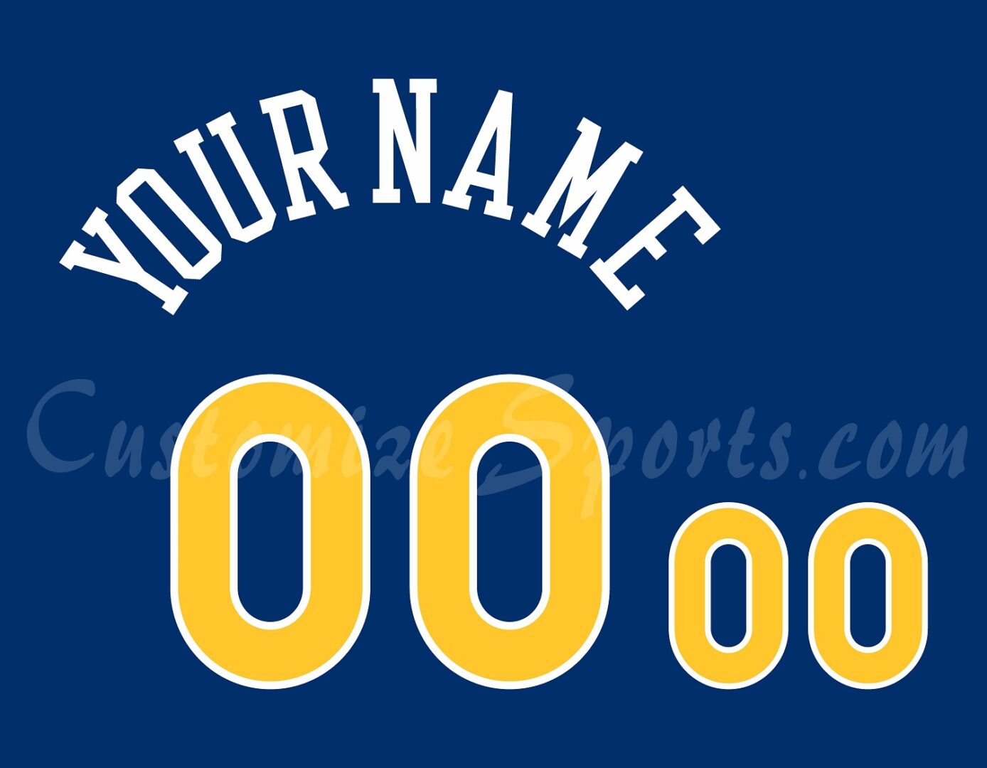 Basketball Golden State Warriors Customized Number Kit for 1988-1997 Road Jersey