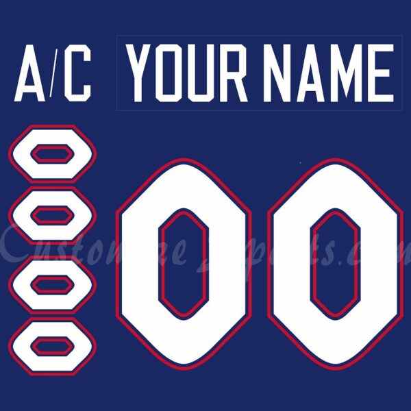 IIHF Team Slovakia Customized Number Kit For 2001 Blue Hockey Jersey