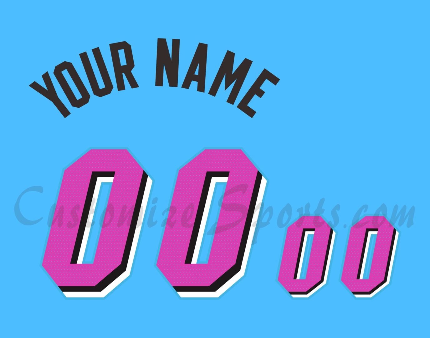 Basketball Miami Heat Customized Number Kit for 2019-2020 City Jersey