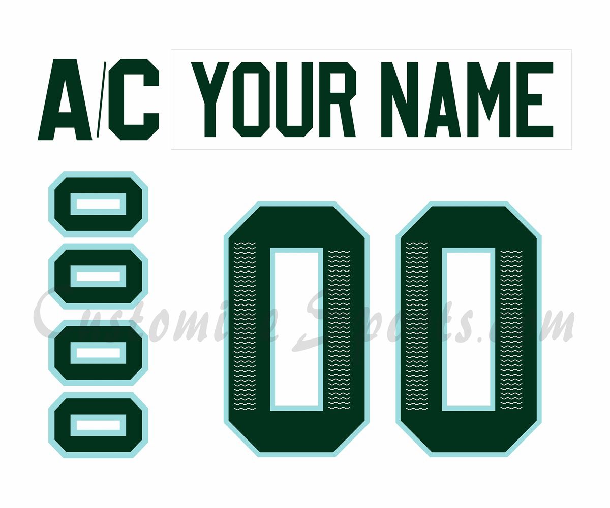 PWHL Boston Fleet Customized Number Kit For 2024-Present Away Jersey