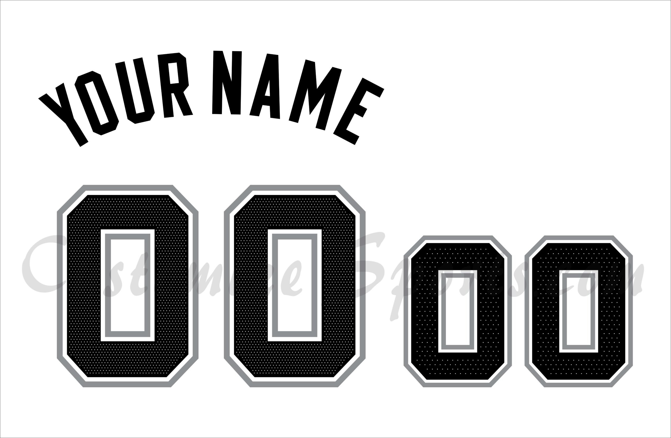 Basketball San Antonio Spurs Customized Number Kit for 2017-Present Association Jersey