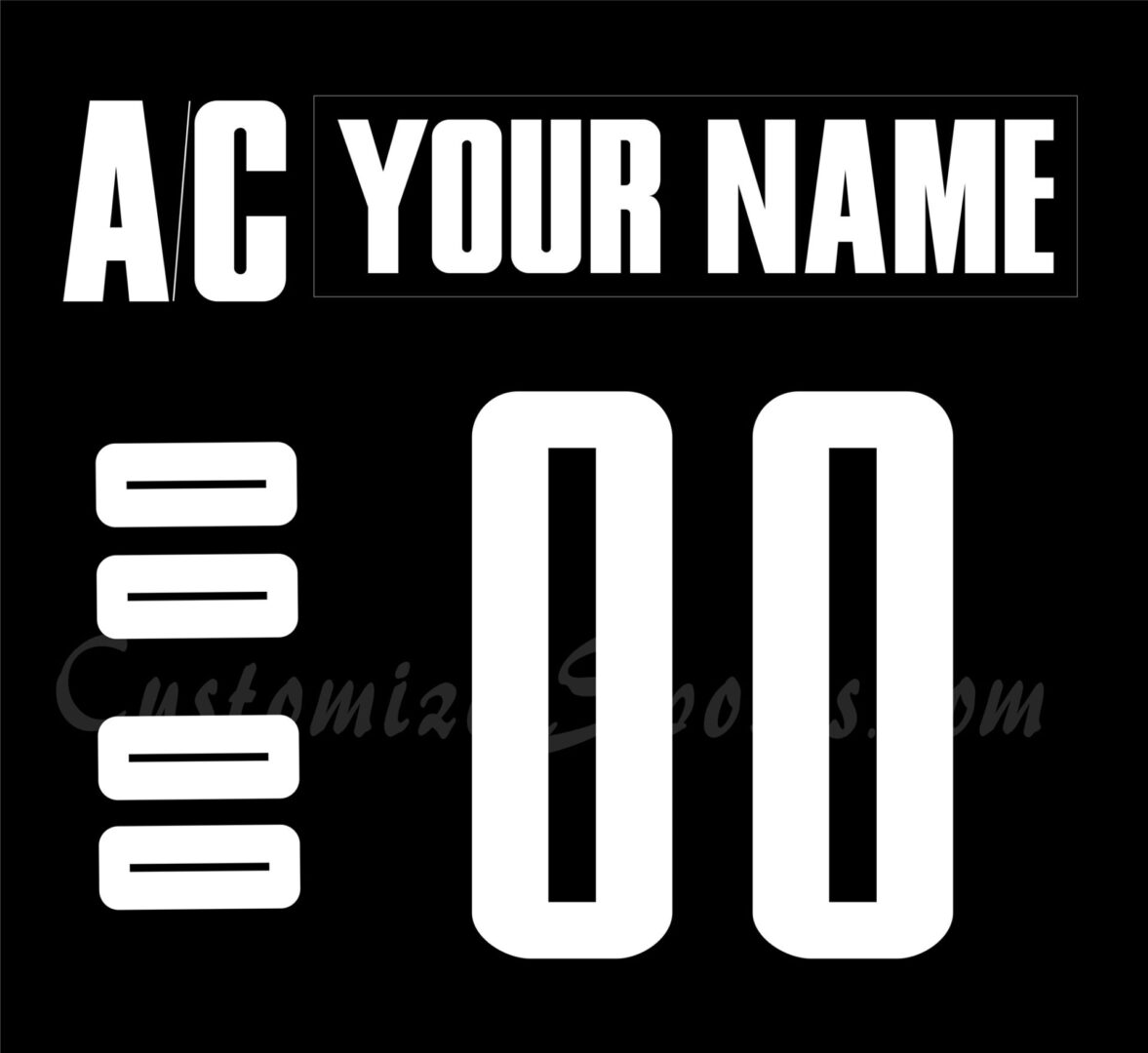 IIHF Team Canada WJC Customized Number Kit for 2004 Black Hockey Jersey