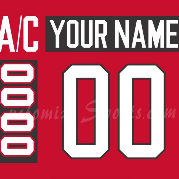 IIHF Team Canada WJC Customized Number Kit for 2023-Present Red Hockey Jersey