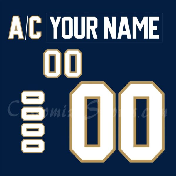Toronto Patriots Customized Number Kit for 2012-2014 Blue Jersey
