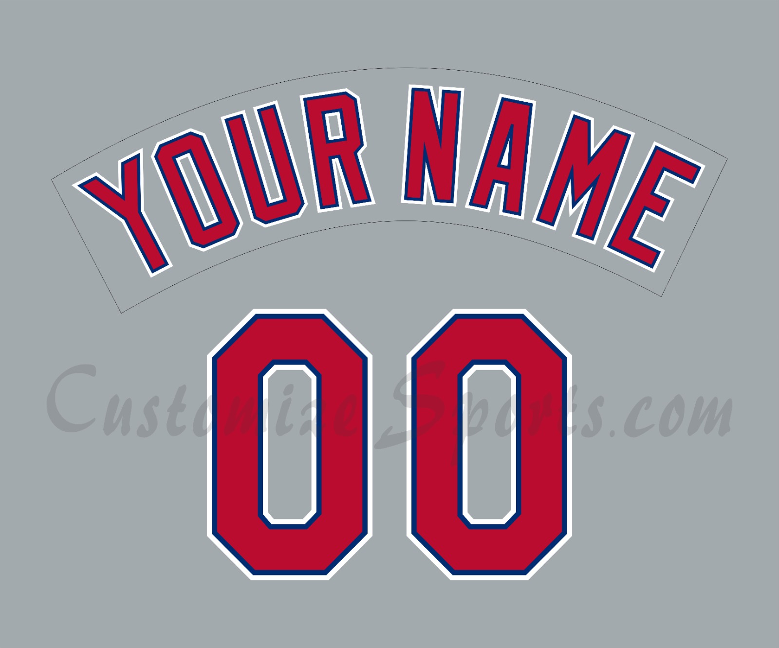 Baseball Texas Rangers Customized Number Kit for 1995-1999 Road Jersey